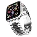 Produktbild MuSheng Band für Apple Watch Series 4 44mm, Edelstahl Replacement Wrist Strap Band Ersatzband Schlaufe für Apple Watch Series 4 44mm (Schwarz)