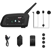 EJEAS V6 Pro+ BT Interphone 1200M Bluetooth Motorcycle Motorcycle Helmet Intercom Headset with Interphone Duplex Advanced Noi