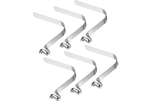 PATIKIL 10x8mm Kayak Paddle Snaps, 6 Pack Tent Pole Clips Steel V Shaped Single Pin Push Button Spring Clips Lock Tube Pole Clips for Camping Awning