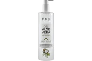 KFS PROFESSIONAL Aloe vera puro gel natural con aceite de coco. Absorción inmediata y agradable textura no grasa. Nutre, hidrata, refresca y cuida tu piel. Excelente tras depilación. After sun (200 ml, Aloe vera)