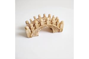 ZEN&TAO Miniature Bridge for Tabletop Terrarium, Zen Garden, Fairy Garden, Bonsai Tree Decoration (B (Small Brown))