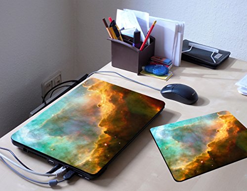 Weltraum 10071, Universum, Skin-Aufkleber Folie Sticker Laptop Vinyl Designfolie Decal mit Ledernachbildung Laminat und Farbig Design für Laptop 19″ - 4