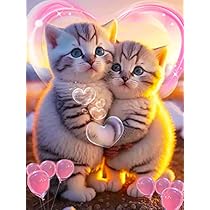 Diamond Painting Rose Katze - 5D DIY Bild, 30x40cm