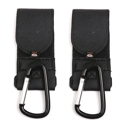 Buggy Pram Pushchair Stroller Metal Clip Hooks for Hanging 2pcs Black