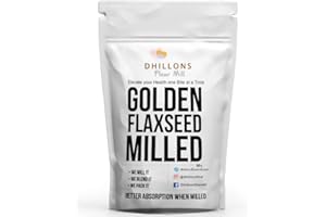 Golden Flaxseed Milled from Dhillons Flour Mill | Milled seeds increases absorption of nutrients by your body | UK milled | Great in shakes and for baking | GMO Free | Clean ingredients
