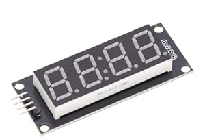 WALFRONT Modulo Display a LED a 4 Cifre, Tubo a Segmento Digitale ad Alta Luminosità a 7 bit a 4 segmenti Libreria uso, 0,36 pollici 5 V(Giallo)