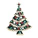 Brooches & Pins, Transer® 1pc Decoration Pin Gem a Stunning Bright Red Crystal Poppy Brooch with Elements for Christmas Gifts (Green)