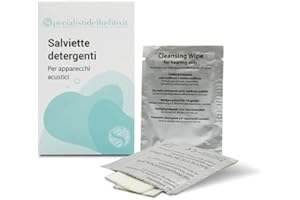 SDU SPECIALISTIDELLUDITO Salviette Detergenti Igienizzanti Salviettine per Apparecchi Acustici e Amplificatori Acustici 13x13cm in Scatola da 30 pezzi (30)