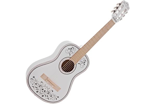 Guitare Enfant 1/2 Classique Junior Day of the Dead par Gear4music Blanc