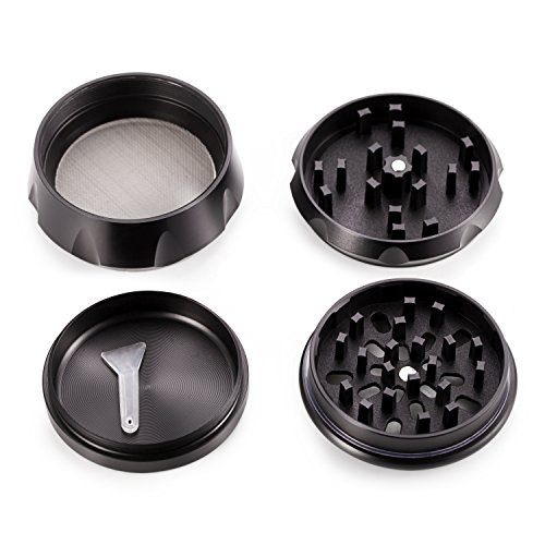 Schleifer – Brecher Trommel 2,5 Zoll 4 Stück TabakGewürz, Kräuter Schleifer mit Pollenfänger Magnetische TOP - 5