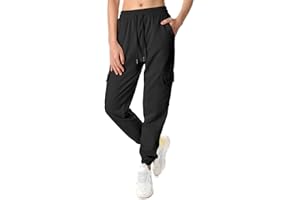 CMTOP Pantalones Deportivos Mujer Algodón Pantalón de Chándal con Bolsillos cordón Largo Elásticos Transpirables Pantalones De Entrenamiento para Casual Deporte Fitness Jogger