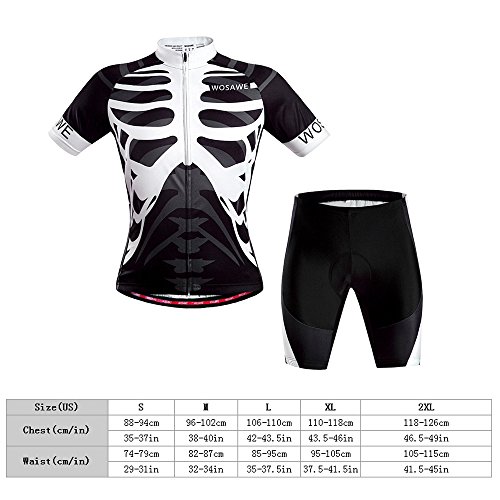 Lixada Fahrrad Trikot Bike Jersey+ Shorts atmungsaktiv Reiten Jacke Hose für Outdoor Radfahren - 5