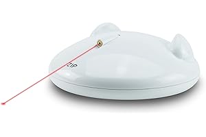 PetSafe ZIP automatyczna zabawka laserowa dla kotów, wskaźnik laserowy z 10-minutowym timerem, 3 baterie AA, kolor biały