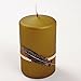Produktbild Kerzen, Safe Candle, Tizian, 100/60,olive-kupfer, 4 Stück,mit Kupferband und Feder,32h Brenndauer, Taufe,Kommunion,Hochzeit, Weihnachts-Osterdekoration