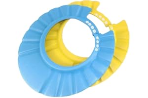 PARENCE.- Lot de 2 Chapeaux de Bain Bébé – Protection Yeux & Oreilles | Casquette Douche Réglable Bébé Enfant | Silicone Souple Antiglisse | Accessoire Bain Coloré – 2 Pièces)