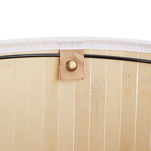 Relaxdays Wäschekorb Bambus rund Ø 41 cm, 65 cm hoch cm faltbare Wäschetruhe mit einem Volumen von 80 Litern mit Wäschesack aus Baumwolle zum Herausnehmen für Ecken und Nischen im Badezimmer, weiß - 6