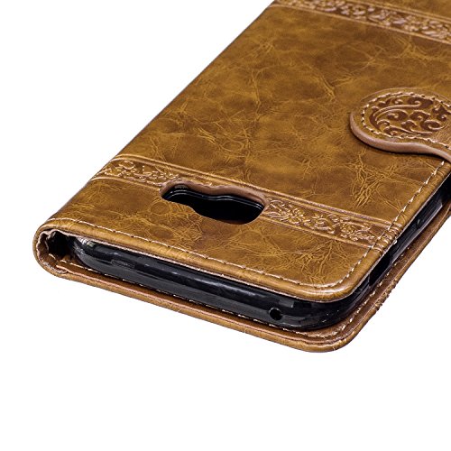 PU für Samsung Galaxy A5 (2017) Hülle Lederhülle Flip Wallet Cover PU + TPU Tasche PU Schutz Etui Schale Schutzhülle Für (Samsung Galaxy A5 (2017) mit Magnetverschluss Magnetic Flip Bookstyle Multi-Function Protektiv Kunstleder (+Staubstecker) - 4