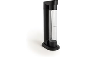 CREATE/SODA MAKER STUDIO/Máquina para hacer agua con gas 1L negro/No incluye cilindros de CO2, carbonata en 4 pasos, botella libre de BPA, sin enchufes