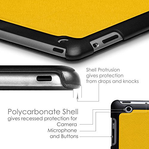Forefront Cases® Neue Leder Hülle / Tasche / Case / Cover für Apple iPad 2 / iPad 3 / iPad 4 – Rundum-Geräteschutz und intelligente Auto-Sleep-Wake-Funktion mit 3-JAHRES-GARANTIE VON FOREFRONT CASES – inkl. Eingabestift und Displayschutz - 6