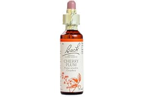 Bach - Flor de Bach Cherry Plum, Complemento Alimenticio, con Extracto de Flores de Ciruelo Silvestre, Uva de Alc 27% Vol, Ayuda a Gestionar las Emociones Cuando Se Desea Mantener el Control - 20 ml