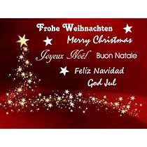 Wandtattoo 'Frohe Weihnachten' In 6 Sprachen – Weiß, Wasserfest, Für Fenster & Wände, Inkl. Sterne, Made In Germany