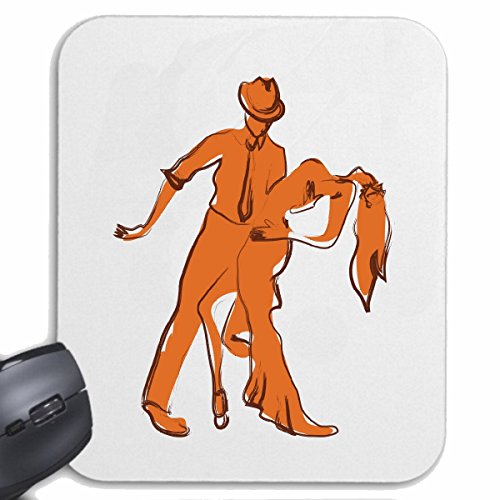 Mousepad (Mauspad) "TANZEN SALSA TANGO FOXTROTT WALZER PAAR TANZ DANCE HIPHOP ROCK 'N' ROLL" für ihren Laptop, Notebook oder Internet PC .. (mit Windows Linux usw.) in Weiß
