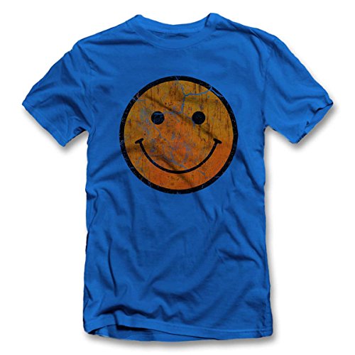 shirtground Smiley Vintage T-Shirt Royal-Blue S