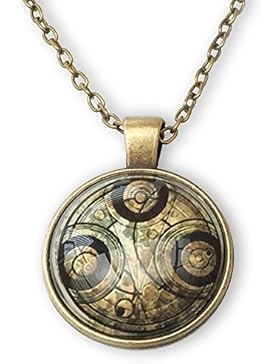 Dr Who Timelord Glascabochon AnhŠnger Halskette