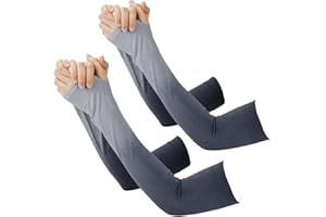 CODIRATO 2 Paires Manchettes de Bras avec Gant Homme Femme Manchettes de Bras Extensible