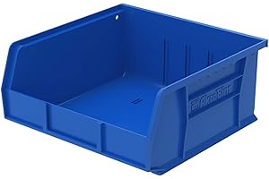 Akro-Mils 30235 Plastic Storage Stacking Hanging Akro Bin, 11-Inch by 11-Inch by 5-Inch, Blue, Case of 6