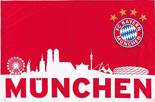Preisvergleich Produktbild FC Bayern München Fahne München rot / weiß 150x100cm