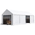TOOLPORT Storage tent 4x8 m PVC 750 N waterproof white shelter with ground frame