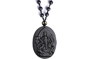 TYGJB Besot Anhänger Amulett Ganesha Elefant Obsidian direkte Lieferung mit Kette Obsidian Segen Anhänger Glück