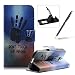 Produktbild Samsung Galaxy S5 Mini Handyhülle Brieftasche Lederhülle Case,Bookstyle Magnet PU Leder Standfunktion Kompletter Schutz Kartenfach Wallet Cover für Samsung Galaxy S5 Mini,Herzzer Mode Gute Qualität [Nicht meine Telefon Noten Muster] Schutztasche Schutzhülle Handyschale Hülle Flip Case Cover für Samsung Galaxy S5 Mini + 1 x Frei Schwarz Handy Halterung Ständer + 1 x Frei Schwarz Touch Pen Stift Stylus