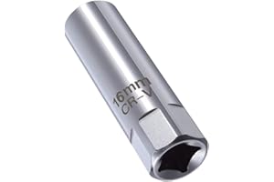 ZHEHENG 16 mm Spark Plug Socket 12 Point Thin Wall Spark Plug Removal Tool 3/8 Inch Drive Thin Wall Magnetic Removal Tool Automobile Sparking Plug Wrench