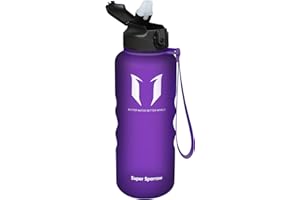 Super Sparrow Botella de Agua Deportiva con Pajita - 600ml & 750ml & 1000ml & 1.5l - Prueba de Fugas - Sin BPA