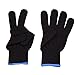 Mudder 2 Pack Heat Resistant Gloves for Curling, Curling Wand and Flat Iron, Black and Blue