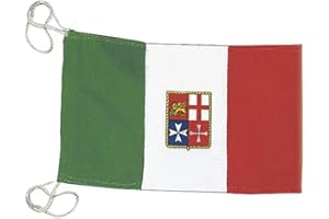 BTK Bandiera Mercantile Navale Italiana per Barca Nautica Piccola da 20x30 cm