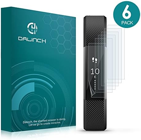 Fitbit Alta HR Screen Protector (6-Pack), Dalinch Wet Applied Full Coverage Screen Protector for Fitbit Alta HD Clear Anti-Bubble Film