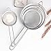 Produktbild Küchensieb Set / Feinmaschig Küchensieb Mehlsieb - 20, 14, 10 und 7 cm Handgehaltenes Feines Metall Abtropfsieb Set zum Abseihen - Nudelsieb, Mehlsieb, Edelstahlsieb - Seiher für Mehl, Reis, Quinoa, Tee, Obst und zum Backen