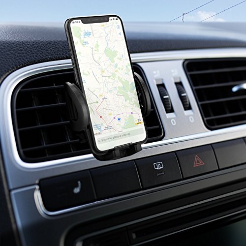 Mpow Air Vent Car Phone Mount, 3-level Adjustable Clamp with Universal Phone Cradle for iPhone X 8/8s 7 7 Plus 6s Plus 6s 6 Galaxy S8 Plus S8 Edge S7 S6 Note 8 Nexus 6 & Other Smartphones under 6 inch