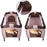 KIDUKU® Kinderreisebett Kinderbett Säuglingsbett Babybett Klappbett Reisebett für Kinder Zweitbett, mit zweiter Ebene für Kleinkinder/Säuglinge, 6 verschiedene Farben, kompakt, höhenverstellbar - 7