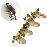 TREKAM Cat Wall Ladder &ndash; Stairs for Cats with Wall Mount Stable and Robust &ndash; Made of Wood and Jute Rope, Ideal for Optimising