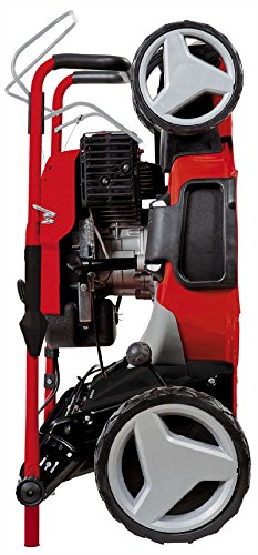Einhell Benzin Rasenmäher GC-PM 56 S HW (2,8 kW, 56 cm Schnittbreite, 80 l Fangsack, Radantrieb, Mulchfunktion, Seitenauswurf, empfohlen bis 2200 m²) - 2