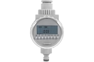 SMANDY Solar Powered Automatic Watering Timer with LCD Digital Screen - Smart Irrigation System for Home Garden, Greenhouse, Plants & Grass