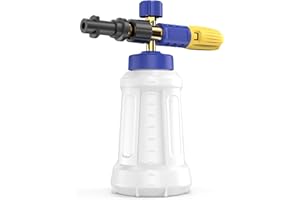 OHAYORI Snow Foam Lance for Karcher K2 K3 K4 K5 K6 K7 Pressure Washer, Replacement Foam Cannon Upgraded Connect & Power Thick Foam Soap Dispensal Adjustable Spray Nozzle (Blue & Yellow)