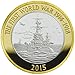 Produktbild Zwei Pfund-Sammlermünze, 2015 Royal Navy HMS Belfast, mit Kapselhalter, in einem Royal Mint-Täschchen