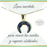  Colgante luna invertida lapislázuli - Collar con mensaje