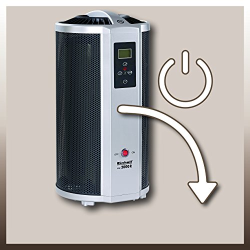 Einhell Wärmewellen Heizung WW 2000 R (2000 Watt, Mica Heizelement, Thermostat, Fernbedienung, Timer, Kippschutz, Abschaltautomatik) - 2
