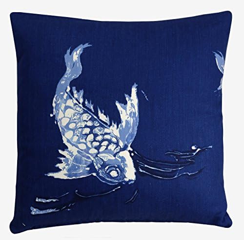 Pair of Ralph Lauren Koi Cushion Covers, Designer Decorative Pillows 40x40cm, Fathers Day Gift
